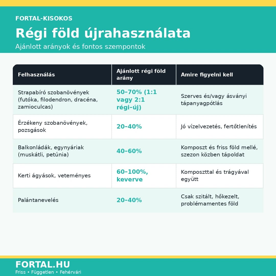 Régi virágföld feljavítása