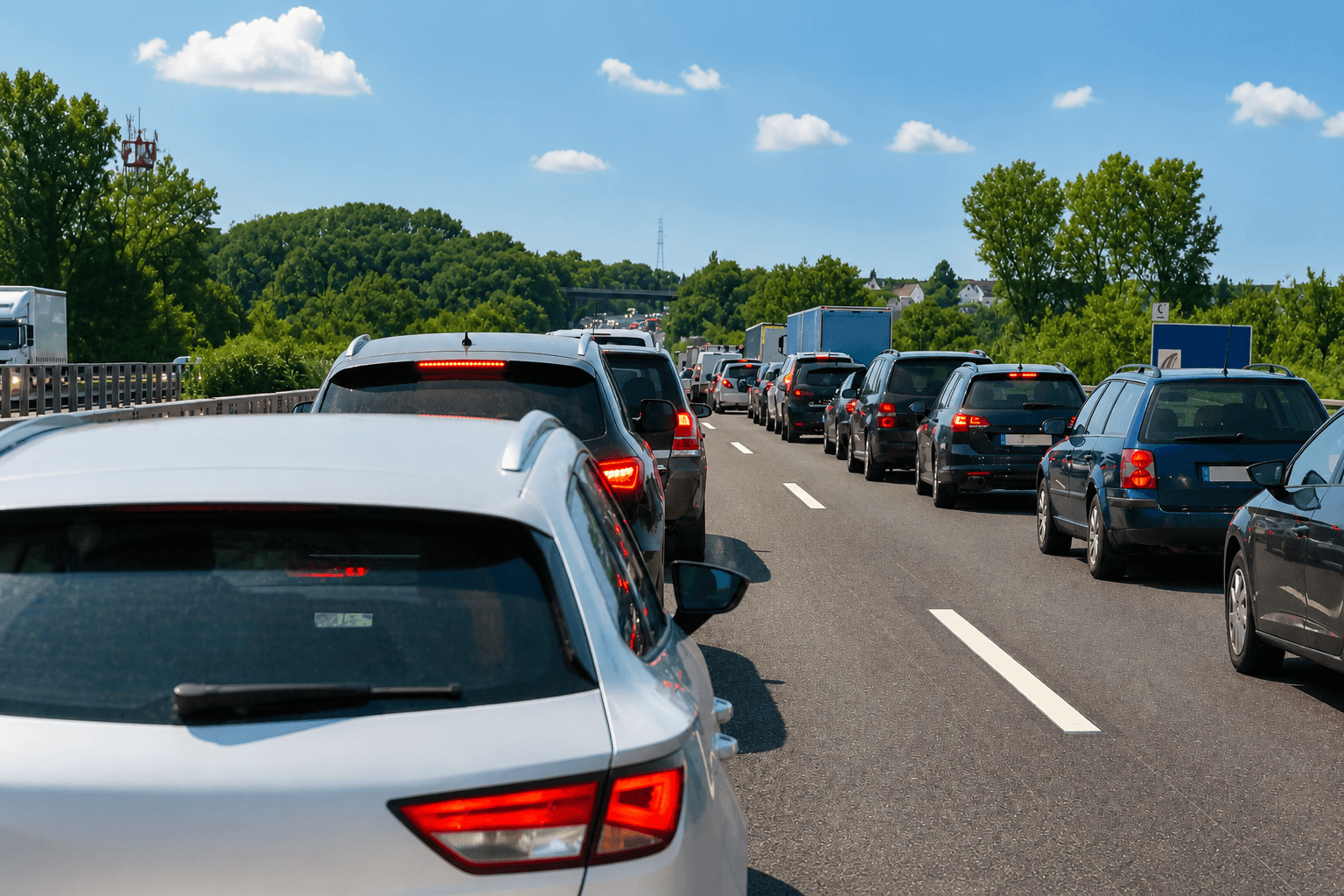 Négy autó ütközött az M7-esen Szabadbattyánnál